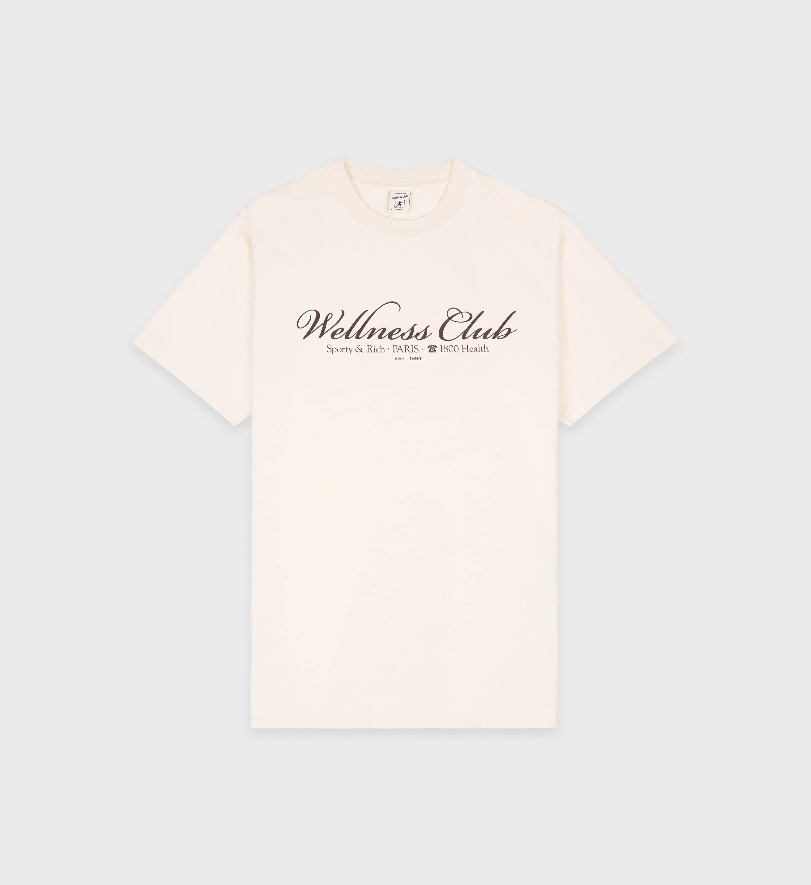 1800 Health T-Shirt - Cream/Chocolate