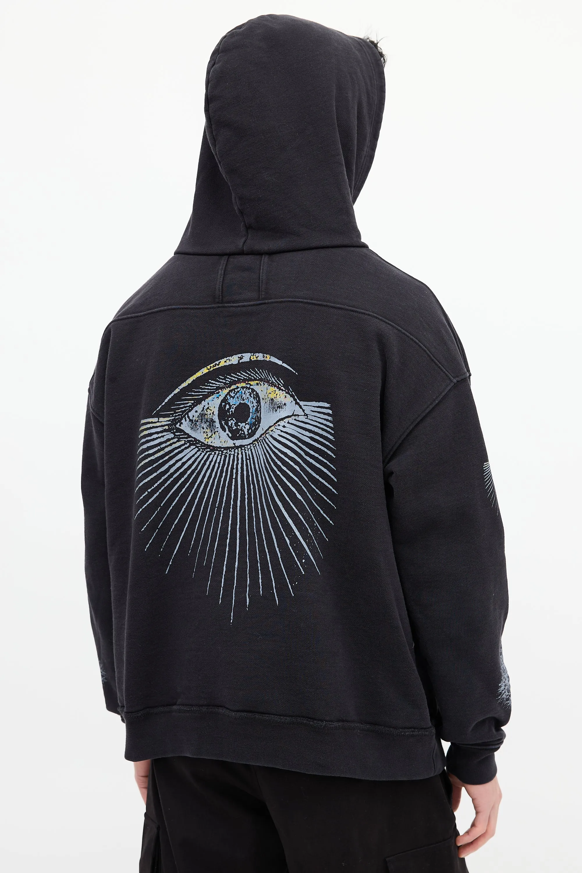 Black & Grey Honest Eye Graphic Hoodie