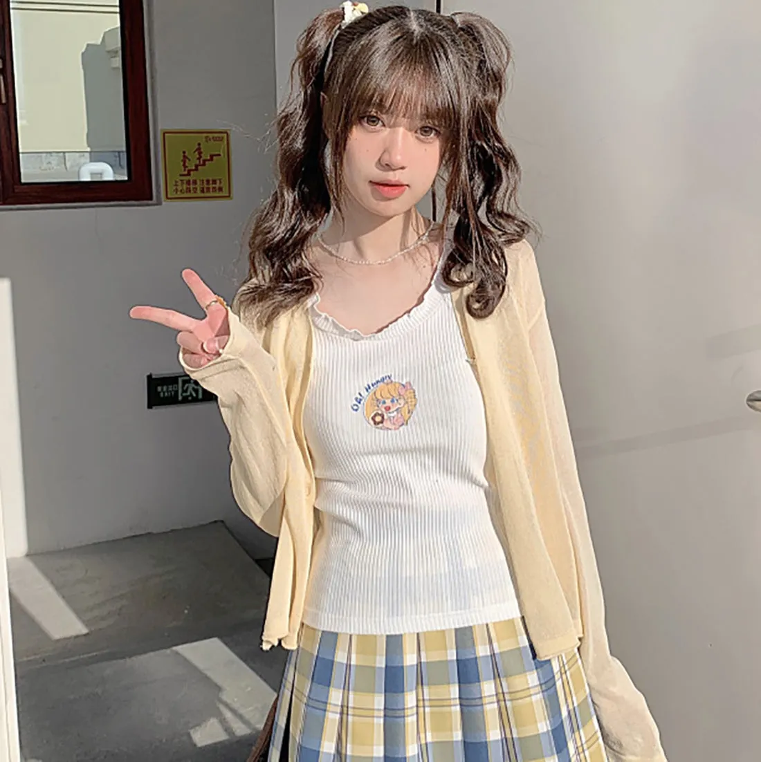 Cartoon Princess Print Summer Tops