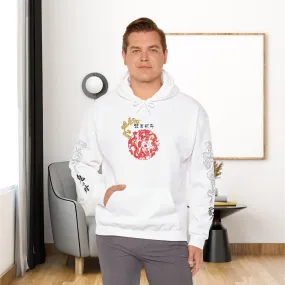 Dragon and Tiger Graphic Hoodie | Unisex Heavy Blend Sweatshirt for Bold Style