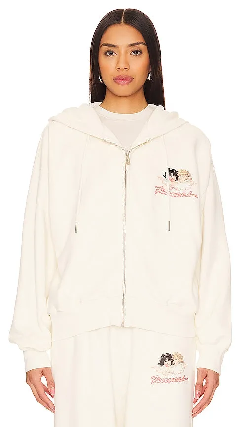 FIORUCCI Angel Zip Hoodie in Cream