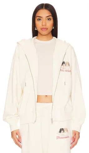 FIORUCCI Angel Zip Hoodie in Cream