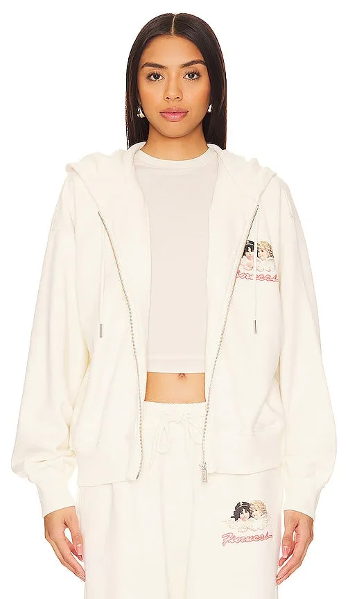 FIORUCCI Angel Zip Hoodie in Cream