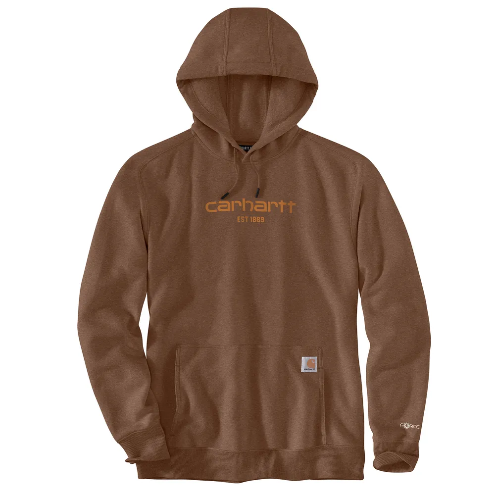 Force Relaxed Fit Lightweight Logo Graphic Sweatshirt - B86-Mocha Heather | Carhartt 106655