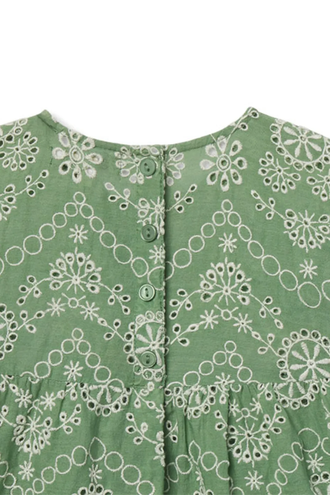 Georgia Dress in Mint Embroidery