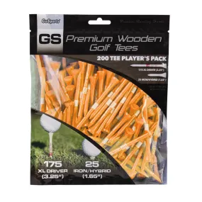 GoSports 3.25" XL Premium Wooden Golf Tees - Orange