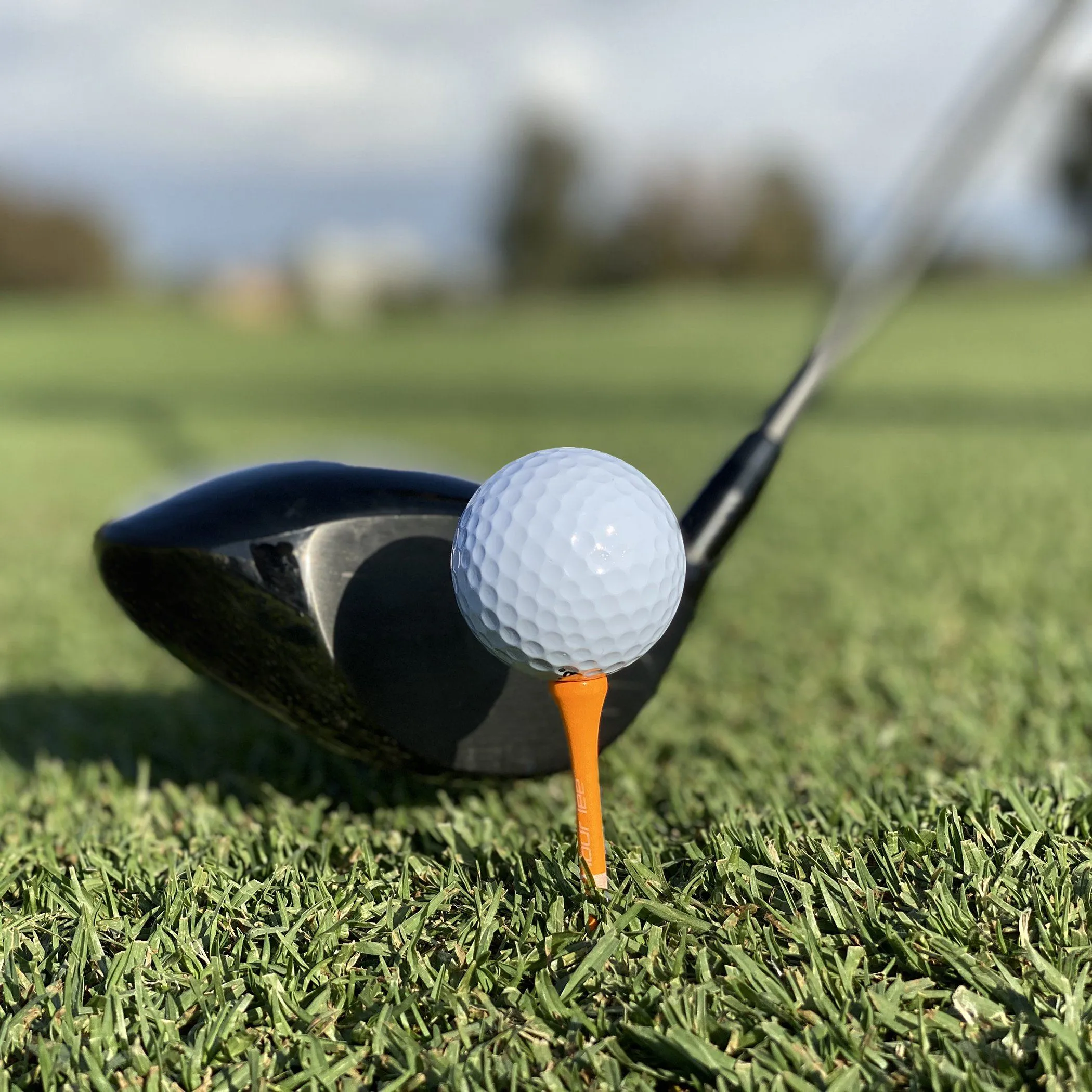 GoSports 3.25" XL Premium Wooden Golf Tees - Orange