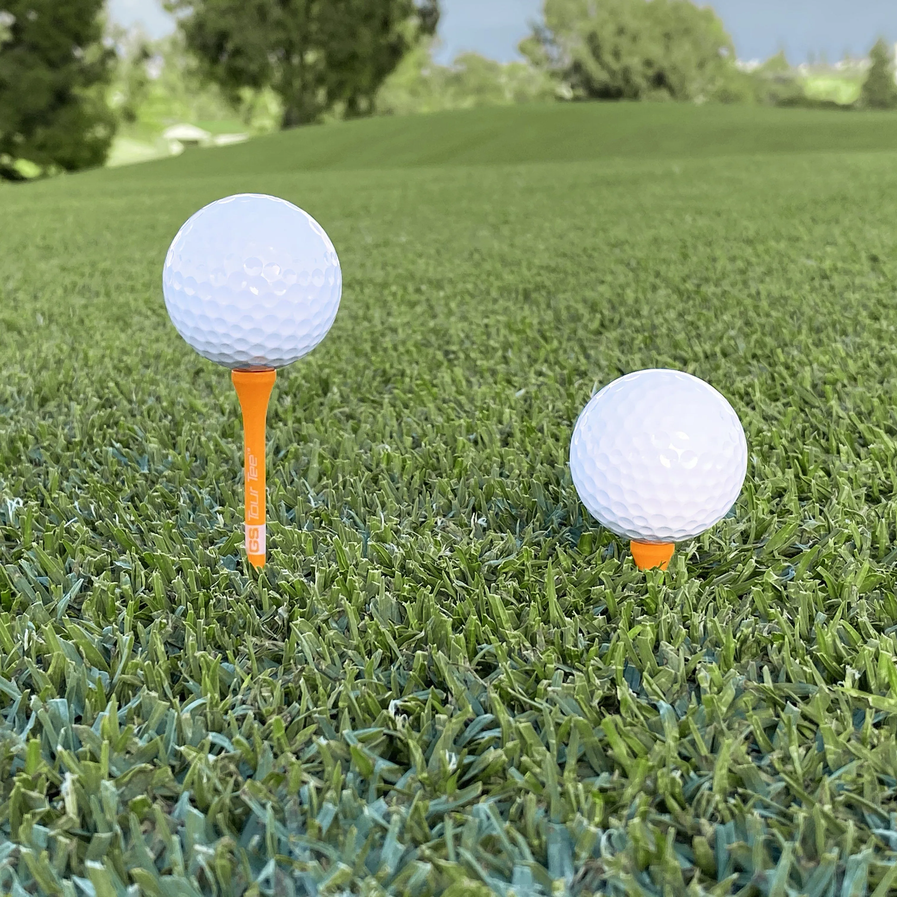 GoSports 3.25" XL Premium Wooden Golf Tees - Orange