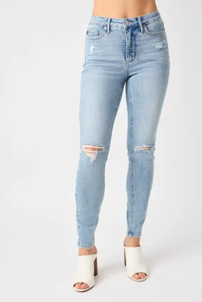 Jess Judy Blue Tummy Control Skinny Jeans (Light Wash)