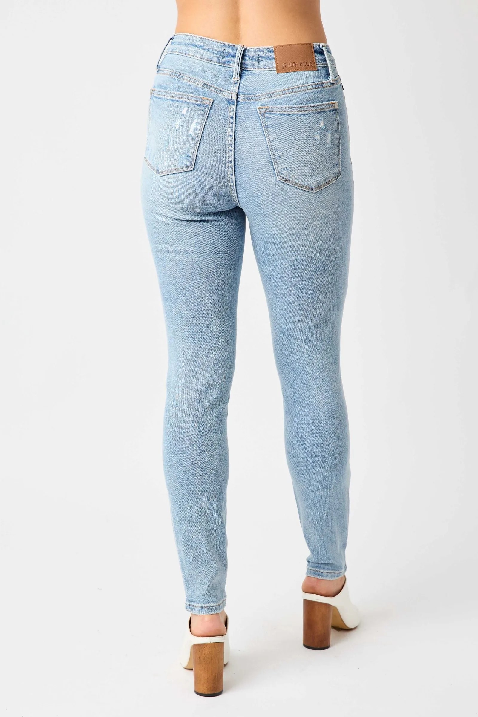 Jess Judy Blue Tummy Control Skinny Jeans (Light Wash)