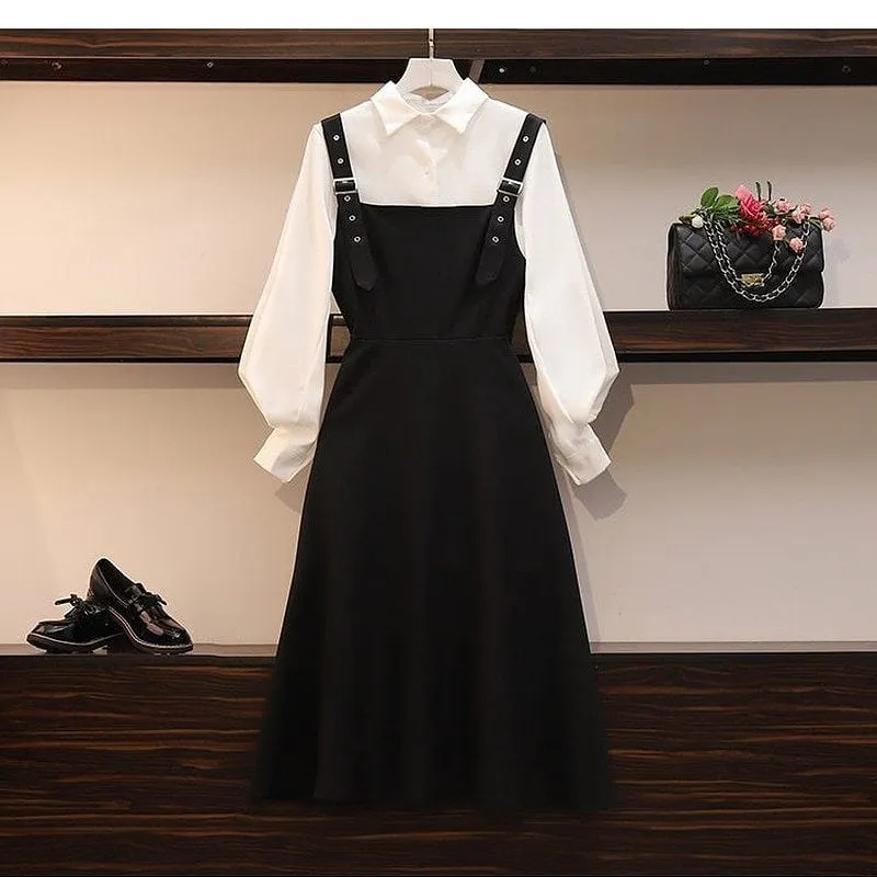Korean Black Tank Wtrap Dress