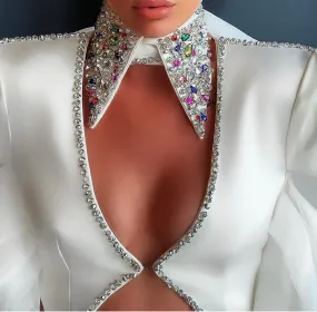 Maeve Beautiful White Short Evening Dress