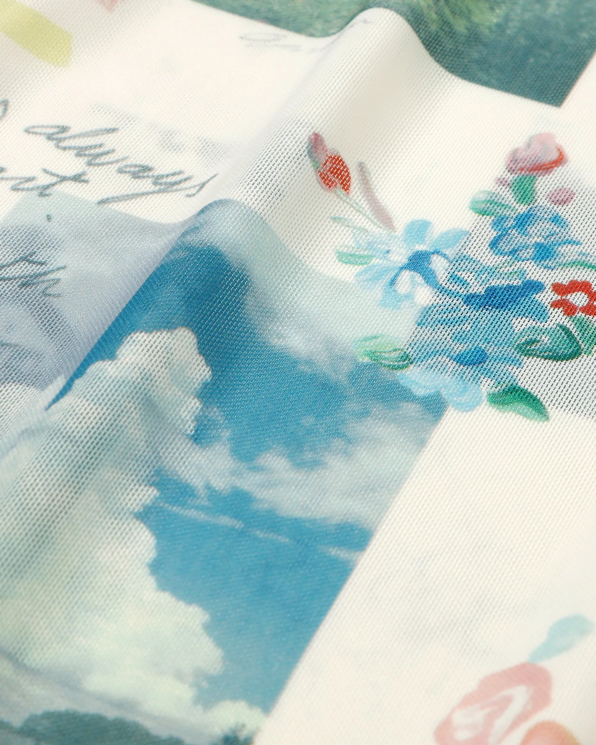 MEMORY COLLAGE SEE-THROUGH TOPS