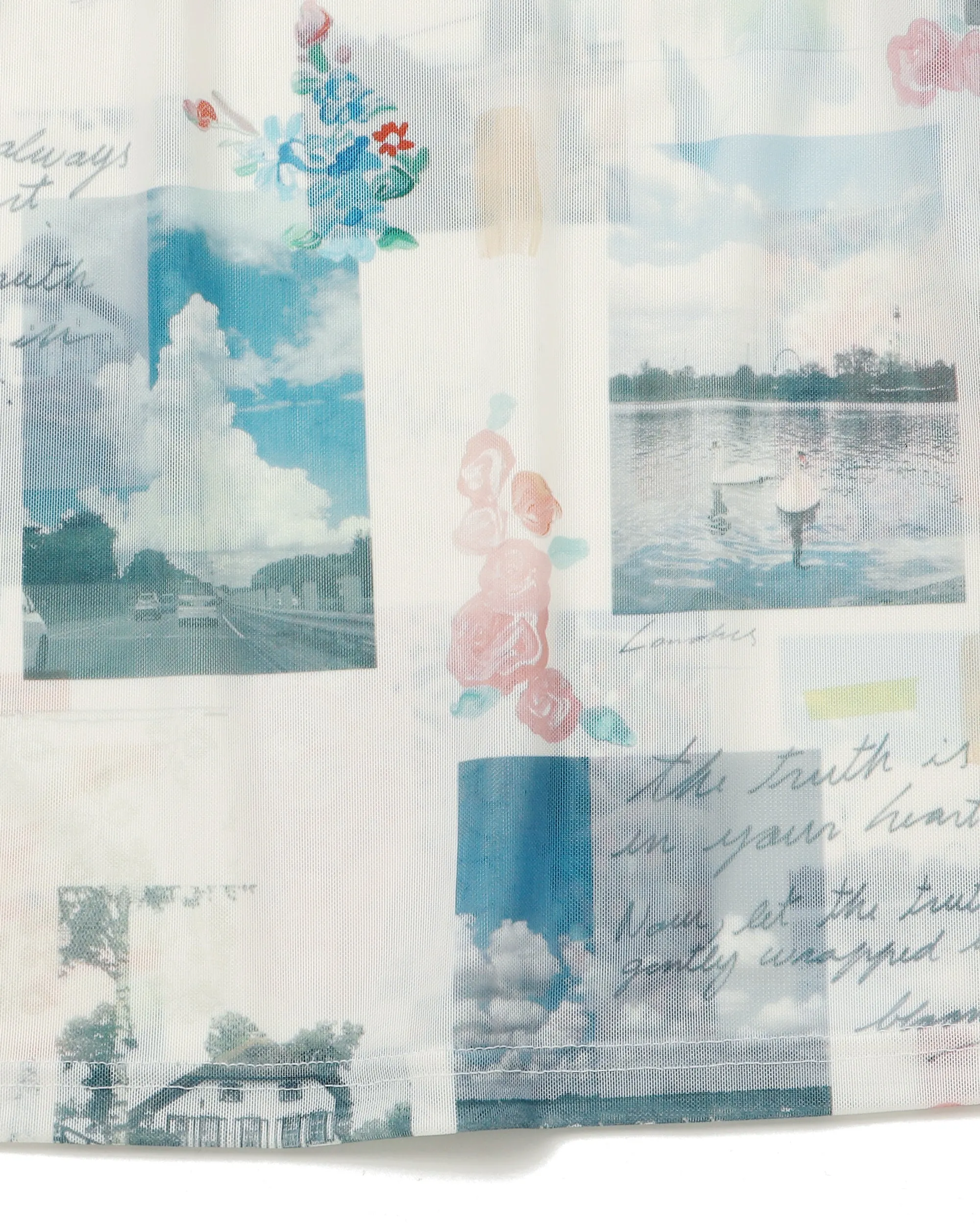MEMORY COLLAGE SEE-THROUGH TOPS