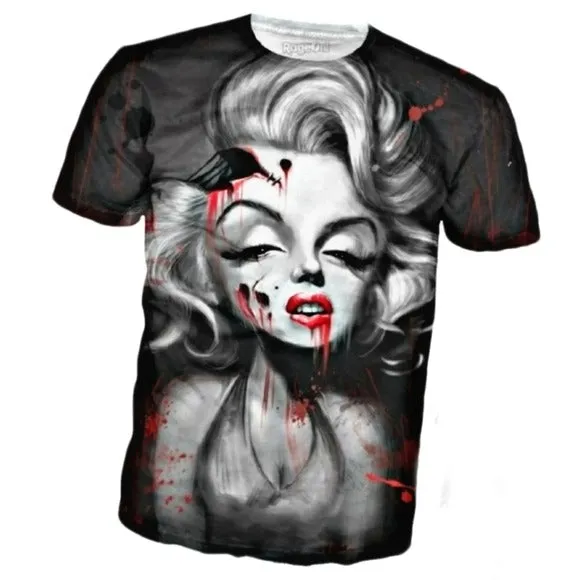 Men's Bloody Tee | Walking Dead Marilyn Monroe Zombie T-Shirt Horror