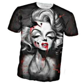 Men's Bloody Tee | Walking Dead Marilyn Monroe Zombie T-Shirt Horror