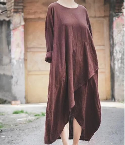 Mermaid Women Dresses Linen Cotton  Women Dresses Vintage Style CH90423