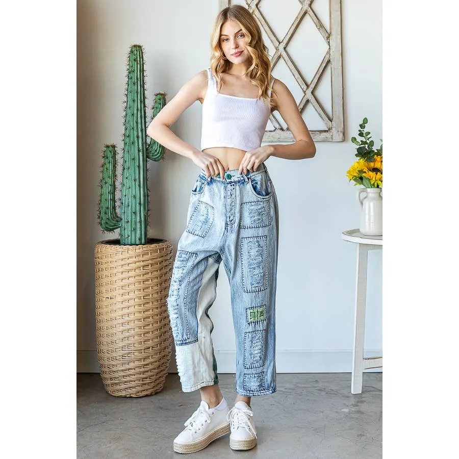 Oli & Hali patchwork denim jeans