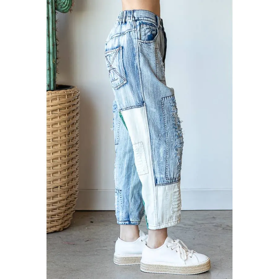 Oli & Hali patchwork denim jeans