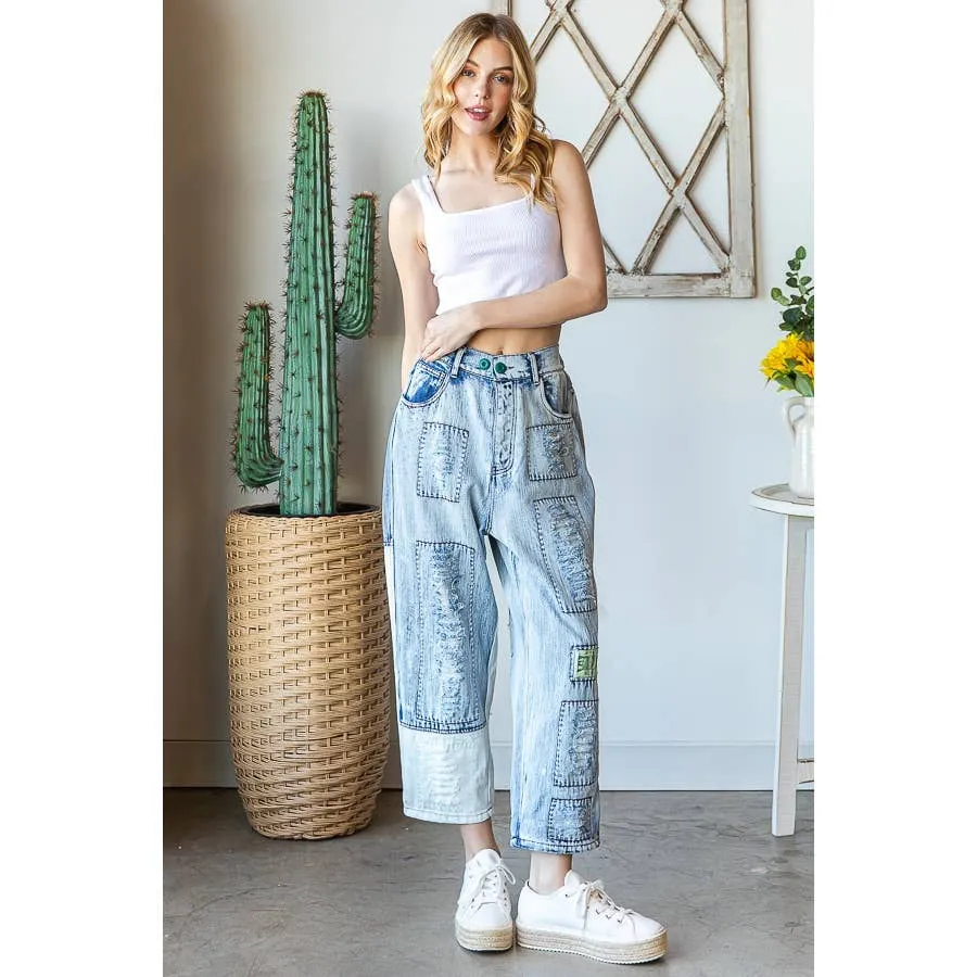 Oli & Hali patchwork denim jeans