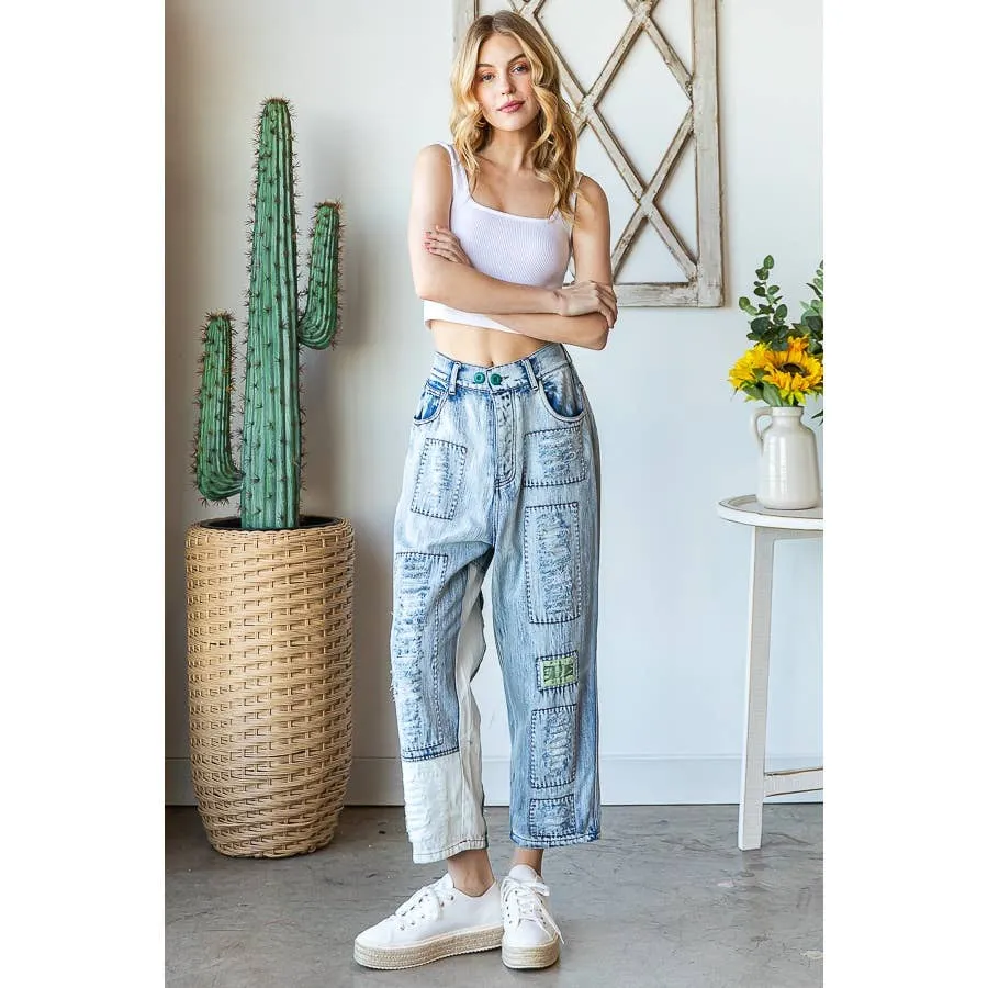 Oli & Hali patchwork denim jeans