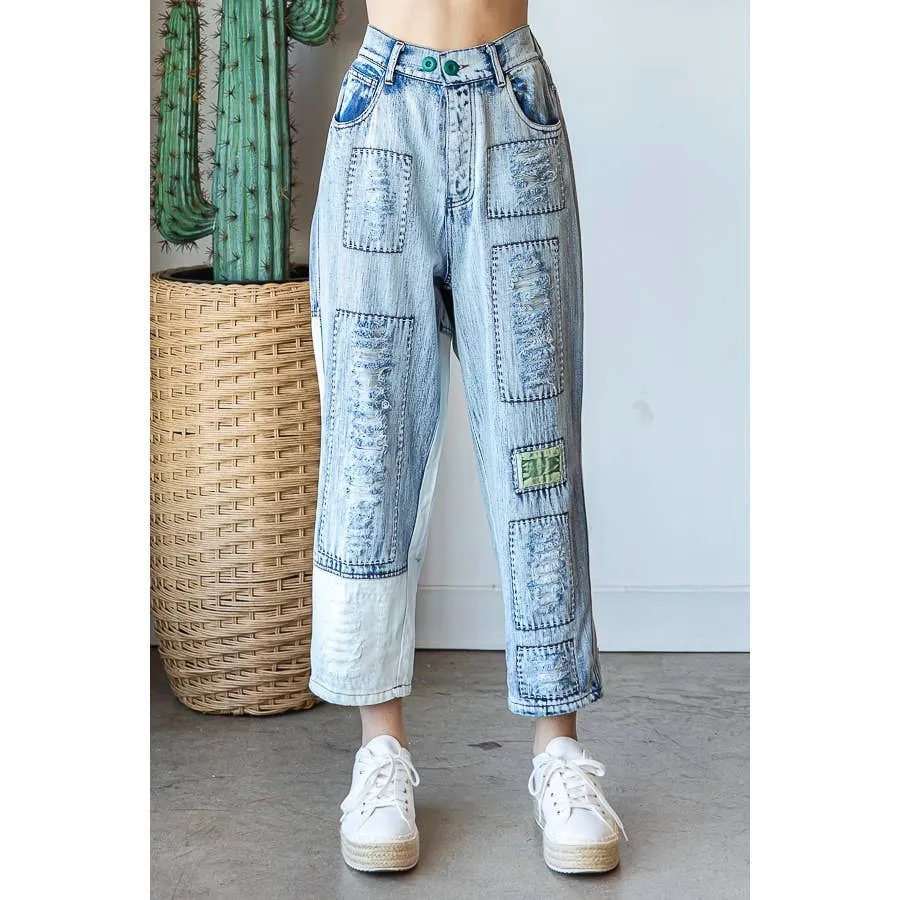 Oli & Hali patchwork denim jeans