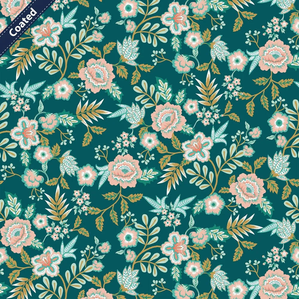 Paisley Floral Water Repellent Coated Cotton Fabric