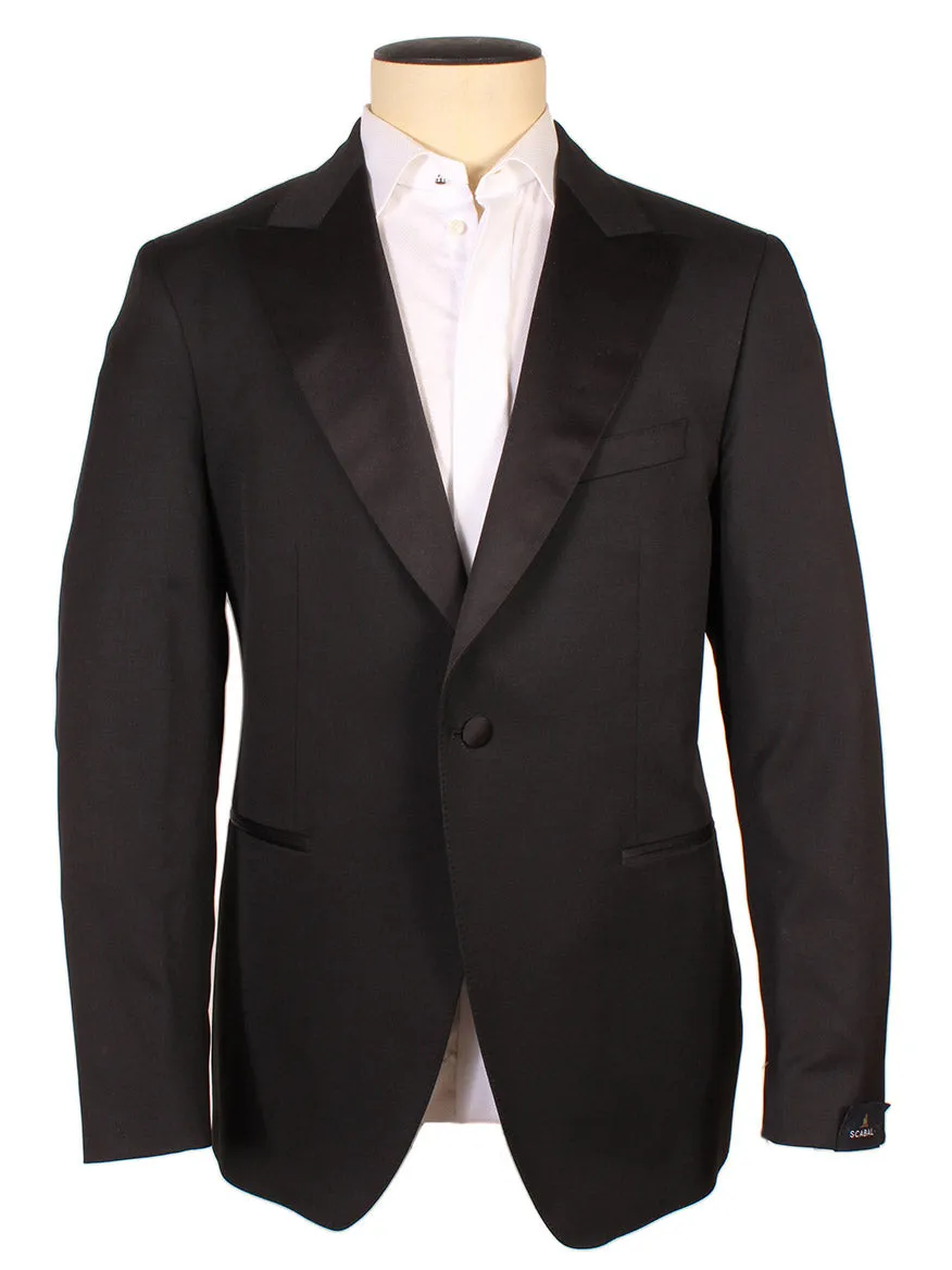 Scabal Black Satin Trim Super 100s Tuxedo