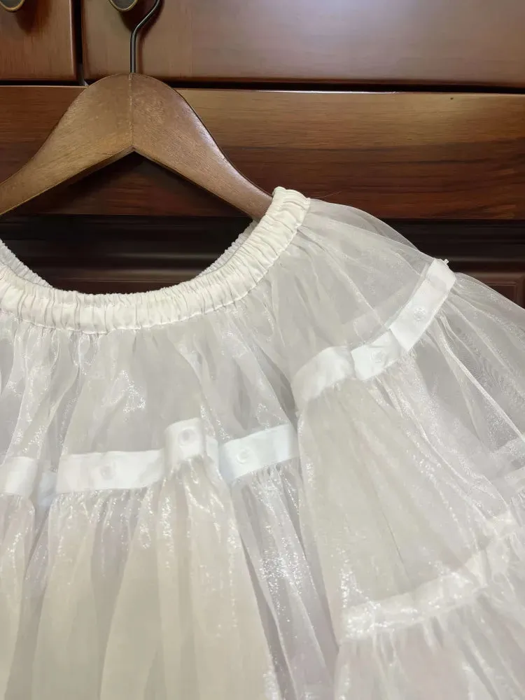 Spring Harvest Length Floral 35cm/45cm WhiteWhite- Petticoat