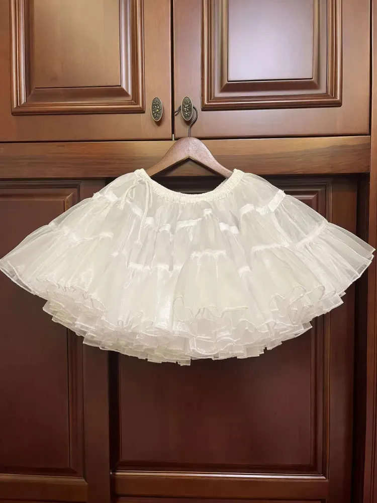 Spring Harvest Length Floral 35cm/45cm WhiteWhite- Petticoat