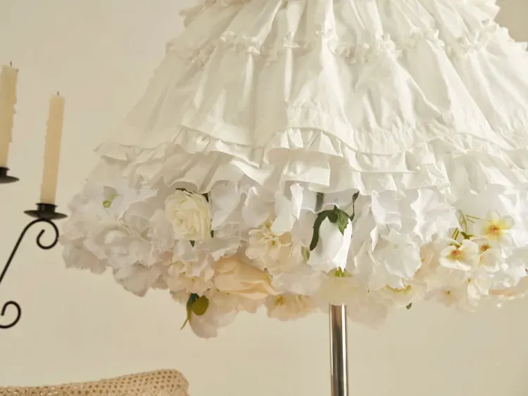Spring Harvest Length Floral 35cm/45cm WhiteWhite- Petticoat