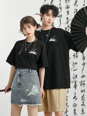 Tops Genderless Summer Dark China