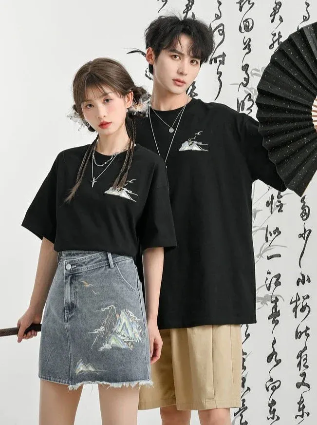 Tops Genderless Summer Dark China