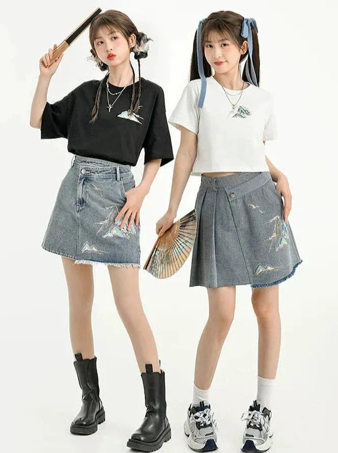 Tops Genderless Summer Dark China