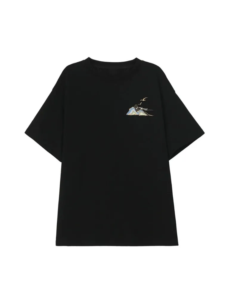 Tops Genderless Summer Dark China